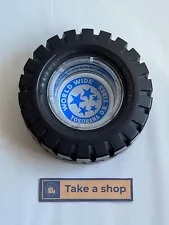 Vintage Tire Ashtray YOKOHAMA TIRE not for sale novelty Japan made D20cmxH7cm