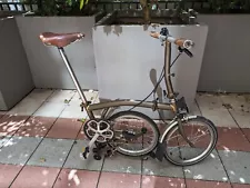 Brompton Raw Lacquer C2L Folding Bike Used Great Condition