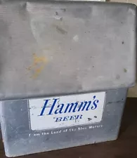 Vintage HAMM'S BEER aluminum Cromstrom cooler Ice Chest