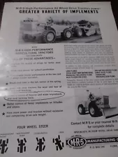 M-R-S All Wheel Drive Tractors Sales Brochures , 4 items