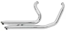 Chrome Big Growl 2-1/4" Down 'n Outs Exhaust for Harley Softail 1986-2005