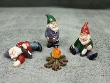 Campfire Fairy Garden Gnome Figurines Happy Hour