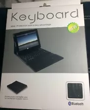 NEW*LEATHER BLUETOOTH KEYBOARD CASE FOR IPAD 2/3/4*W/STYLUS*LIST $80/SALE $27.75