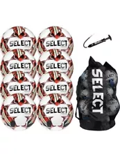 Select Viking DB V22 Soccer Ball, 8-Ball Team Pack, White/Red/Green, Size 5