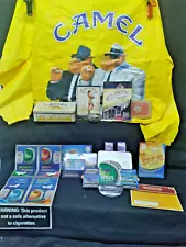 Camel Joe Cigarette Promo Merchandise lot of 15 Coat Bracelet Matches Tin & adv.