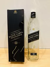 JOHNNIE WALKER BLACK LABEL Empty Whisky Bottle & Original Box 70cl VGC