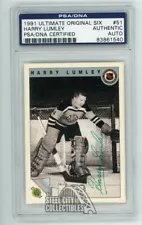 Harry Lumley 1991 Ultimate Original Six Autographed Card #51 - PSA/DNA