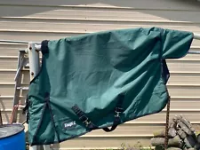 Used green 54" 1200 D Tough 1 basics waterproof turnout sheet