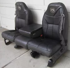 1998-2002 Dodge Ram BLACK LEATHER Truck Seats WITH REAR SEAT AND 4 DOOR PANELS