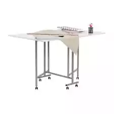 Craft and Cutting Table 58.75 in. Silver/White PB Desk