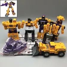 YX 6in1 10in Combination Devastator Yellow Action Figure Deformable Toy nobox