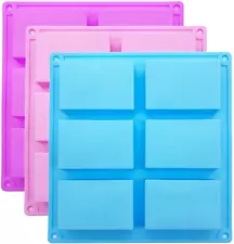 New ListingSilicone Soap Molds,6 Cavities Rectangle Silicone Molds for Homemade Craft Soap