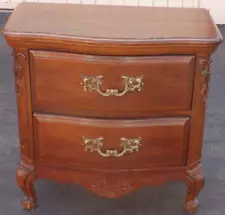 Beautiful Cherry Finish Thomasville Bedside Nightstand Table – Two Drawers – GDC