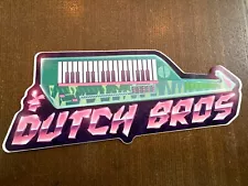 Keytar Keyboard 80's Retro Old School Dutch Bros Coffee Sticker Decal 2015 RARE