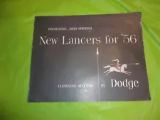 1956 DODGE "NEW LANCERS FOR '56" ORIGINAL SALES BROCHURE!