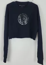 Pure Barre Womens Long Sleeve Cropped Shirt Size M Black