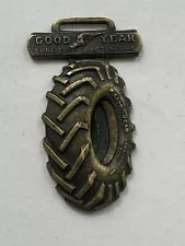 GOODYEAR Pocket Watch Key Fob Tractor Good Year Tire Vintage Antique