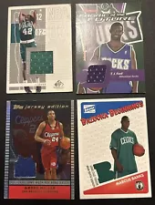 NBA Fabric Jersey Cards For Sale - Lot Of Four