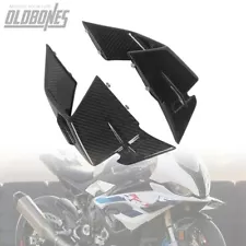 For BMW S1000RR 2024 Real Carbon Fiber Spoiler Fxed Wind Winglets - Gloss