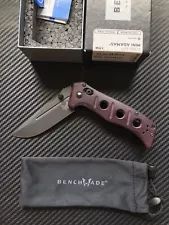 Benchmade 273BK-2201 SHOT Show Mini Adamas Knife CruWear Maroon Micarta