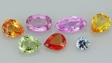 mixed lot of fancy sapphires 2.51ct natural loose gemstones