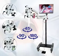 Dental surgical microscope five step with lcd, camera & motorized free shipping