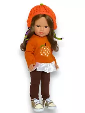 Fall Pumpkin Harvest Outfit Fits 18 Inch American Girl Dolls- Doll Clothes