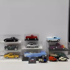 Model Cars Collection in Display Cases