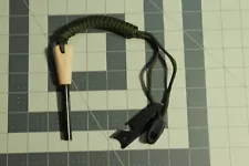 Texas Bushcraft Fire Starter Ferro Rod with Striker and Paracord Wrist Lanyard