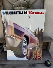 Vintage Michelin X Radial Tires Metal Sign 1970s