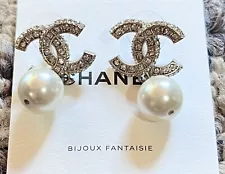 CHANEL | Costume Jewelry Brass Elegant Style Earrings