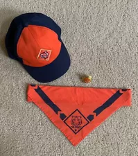 Cub Scout - Tiger neckerchief, slide, cap hat adjustable size M/L Medium Large