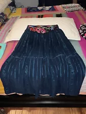 Mexican Embroidered Maxi Skirt Size S/M