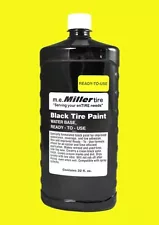 Miller Tire BLACK TIRE PAINT for Antique Farm Tractor 1 Qt. E844QR