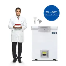 -86℃ 28L Portable Mini Ultra Low Temperature Lab Freezer Deep Refrigerator USA