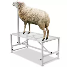 VEVOR Livestock Stand Goat Trimming Stand 21"-33" Height 47x23 in Tabletop White