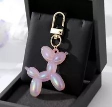 Balloon animal keychain - Balloon Dog Key Chain - Balloon Dog Keychain - Pink