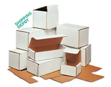 Pick Size & Pack White Corrugated Mailers Strong Folding Boxes Crush Resistant