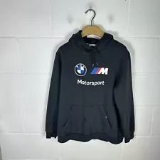 Puma BMW Motorsport Hoodie Mens Large Black Racing Formula One M3 Cars Jumper