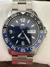 Mens Orient Mako 2 Automatic Watch With Box Modified Batman