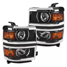 Headlight Set For Chevrolet Silverado 1500 14-15 Projector Halogen Left Right