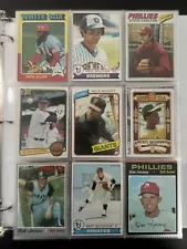 Baseball Card Collection in Binder (270 cards) Rickey Henderson Pete Rose