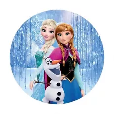 Round Frozen Elsa Anna Backdrop Princess Birthday Photo Backgrounds Supplies