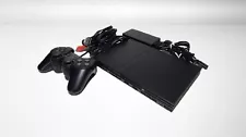 Sony PlayStation 2 Slim Charcoal Black Console (SCPH-75001) *TESTED*