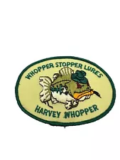 Whopper Stopper Lures Fishing Patch Harvey Whopper 4" x 3"