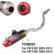 CRF230F Pipe Full System Muffler Exhasut For CRF150F CRF230F 2003-2013 Dirt Bike