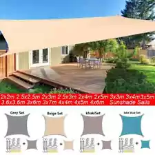 Outdoor Awnings SunShade Sail Terrace Canvas Awning Rectangle Pool Sun-Shelter