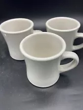 3 Heavy Restaurant Diner Ware Coffee Mugs 3 3/4" Over 1 Lb. Each