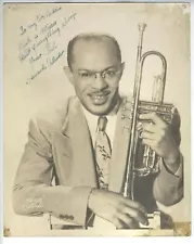 HOWARD CALLENDER AUTOGRAPH JAZZ TRUMPET PLAYER VINTAGE ORIGINAL PHOTO SIGNED