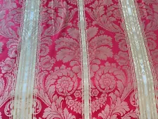 High End Decorator Striped Silk Damask Fabric 2+ Yards XX256